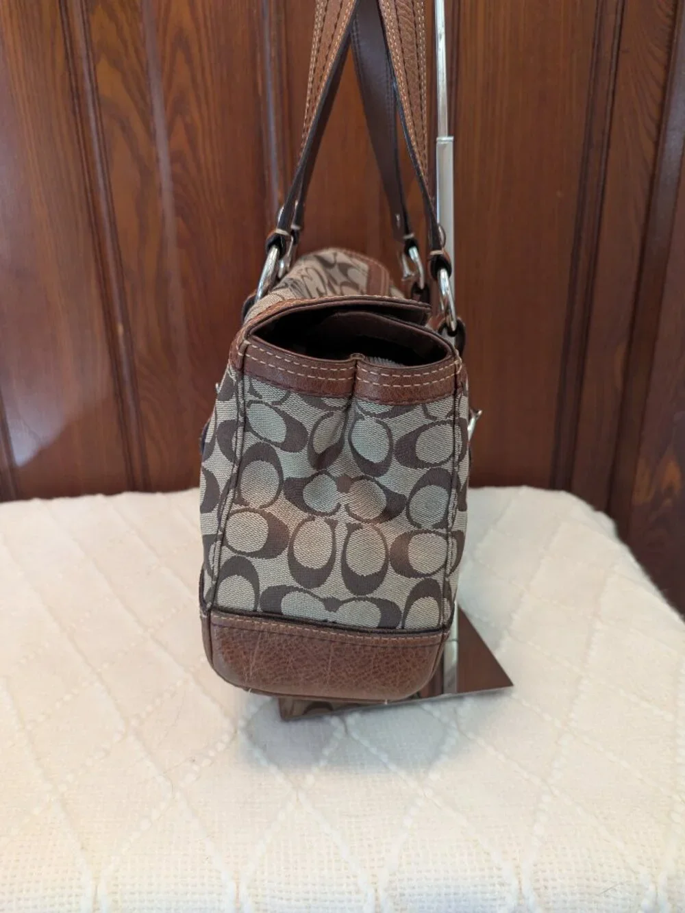 Coach Chelsea Signature Jacquard Turnlock Satchel